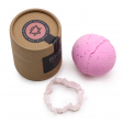 Bombe de Bain avec Bracelet en Gemme - Quartz rose