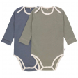 Bodys Bébé (Lot de 2) - Manches Longues GOTS Cozy Colors, Bleu/olive Lassig