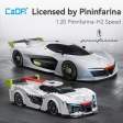 CADA - Voitures 1:20 - Smart Chassis Pininfarina-H2 Speed C51090W 296 pièces Compatible Lego