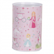 Tirelire Princesse Licorne en métal rose