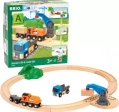 Circuit de train en bois - BRIO World Circuit de démarrage Transport de Fret - Pack A