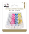 Bougie - multicolore - lot de 24