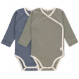 Bodys Bébé (Lot de 2) - Manches Longues GOTS Cozy Colors, Bleu/olive Lassig