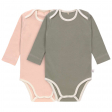 Bodys Bébé (Lot de 2) - Manches Longues GOTS Cozy Colors, rose poudré Lassig