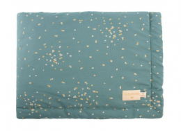 Couverture Laponia - 140/100 - gold confetti/ magic green - Nobodinoz