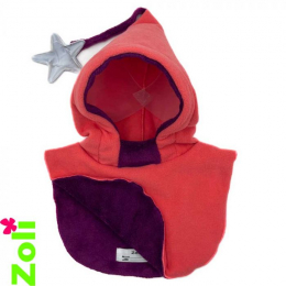 Capuchon enfant Polaire Goyave/Lie de vin Zoli