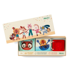 Cadeau de naissance - 3 livres sensoriels pour bébé - Jungle Lilliputiens