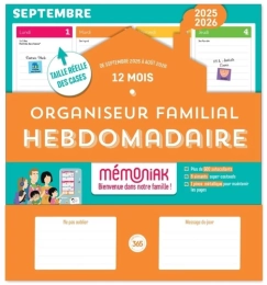 Memoniak Organiseur familial hebdomadaire. De septembre 2025 à décembre 2026 Edition 2025 - 2026