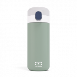 Bouteille réutilisable POP Isotherme 360ML vert Natural Monbento