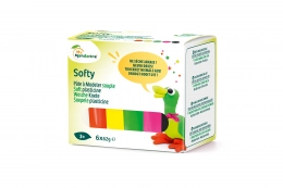 Softy Softy - Assortiment 6 x 62g pâte à modeler enfant souple, pastel fluo