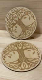 Plaque en bois Arbre de vie 10cm