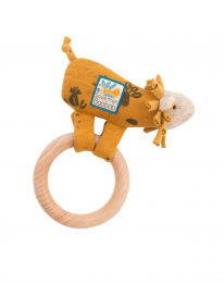 Anneau-hochet en bois Lion Sous mon baobab Moulin roty