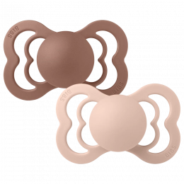 Lot de 2 tétines BIBS T1 Supreme silicone terracotta/blush