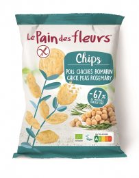 Chips aux pois chiches et au romarin bio 50 g - Le pain des fleurs
