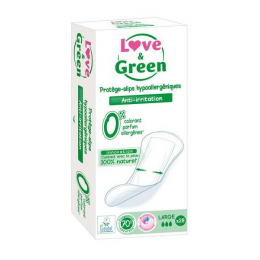 Protège-slips hypoallergéniques LARGE Love and green