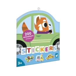 Boites 200 stickers en planches - vehicules Janod