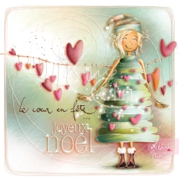 Carte Mon Amie Luce "Cœur en fête"