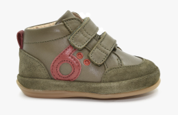 Chaussures logo Premiers pas Kaki Rouge pointure 20 Benjie