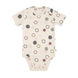 Body Bébé Manches Courtes - GOTS Cozy Colors Cercles Écru Lassig