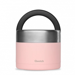 Boîte repas poignée isotherme Pastel Rose 850ml Qwetch