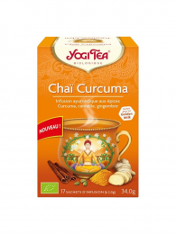 Infusion ayurvédique aux plantes Chaï Curcuma Yogi Tea