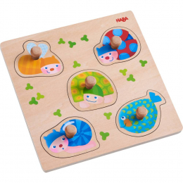 Puzzle en bois animaux multicolores Haba