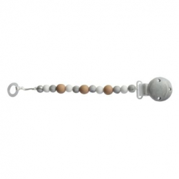 Attache tétine et anneau de dentition Rocks - Gris blanc beige Maisies Baby