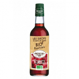 Sirop de cranberry framboise  au sucre de canne bio équitable 50cl Meneau