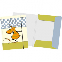 Classeur - farde à 3 rabats A4 - Girafe folle