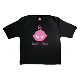 tee-shirt bébé "bébé-râleur" noir - bébé raleur