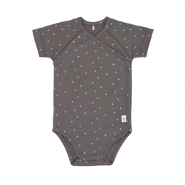 Body Bébé Manches Courtes - GOTS Cozy Colors Pois Anthracite Lassig