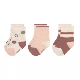 Lot de 3 Chaussettes en coton BIO Powder pink rusty Lassig