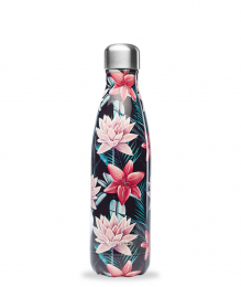 Bouteille Isotherme 500ml Tropical noir Qwetch