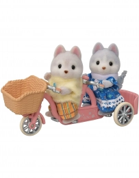 Le tandem des frères et soeurs Husky Sylvanian Families