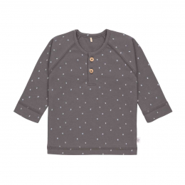 T-Shirt manches longues Bébé GOTS - Cozy Colors, Pois Anthracite Lassig
