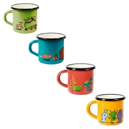 Tasse Mug émaillée enfant avec décors bleue