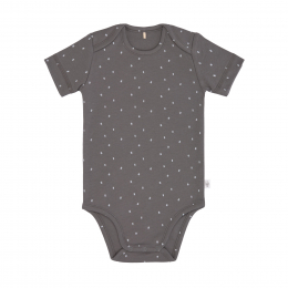 Body bébé Manches Courtes - GOTS Cozy Colors Pois Anthracite Lassig
