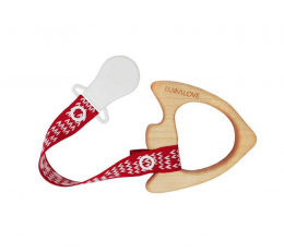 Poisson - Anneau de dentition en bois - Attache tétine - Lullalove