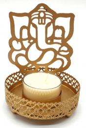 Bougeoir à Réflexion Métal Ganesh 11cm