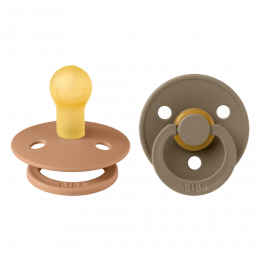 Lot de 2 tétines BIBS T1 Earth/ Dark Oak