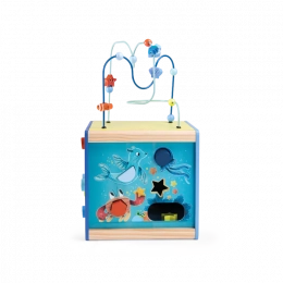 Cube d'activités en bois  Les aventures de Paulie Moulin roty