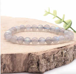 Bracelet boules  Labradorite qualité AA+ 07.5-08.5mm Taille 2