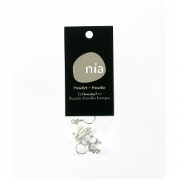 Howlite - Boucles d'oreilles baroque de pierres protectrices perles - Nia