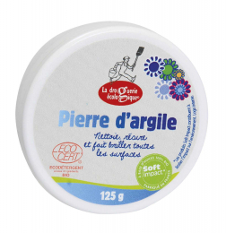 Pierre d'argile - récurante -125g - argile blanche