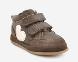 Chaussures Aubépine cœur Fourrée Premiers pas Brun Rose métal pointure 24 Benjie