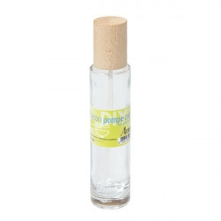Flacon pompe en verre et bois - 100 ml - Anaé