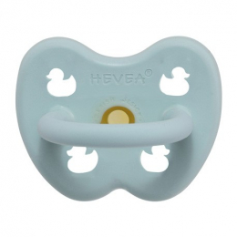 Tétine Hévéa à bout rond Baby blue 0 mois + - caoutchouc