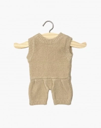 Barboteuse Orlando en tricot crème pour poupée 34 cm Minikane