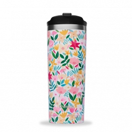Travel mug isotherme Flora Rose 470 ml Qwetch