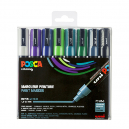 Set de 8 marqueurs Pointe conique moyenne PC5M Couleurs foides Posca